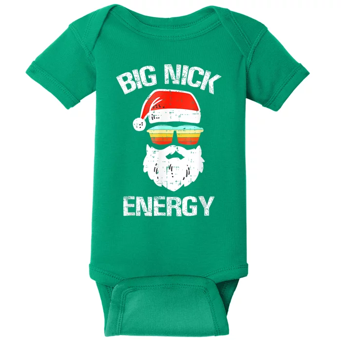 Funny Christmas Big Nick Energy Santa Naughty Adult Humor Baby Bodysuit