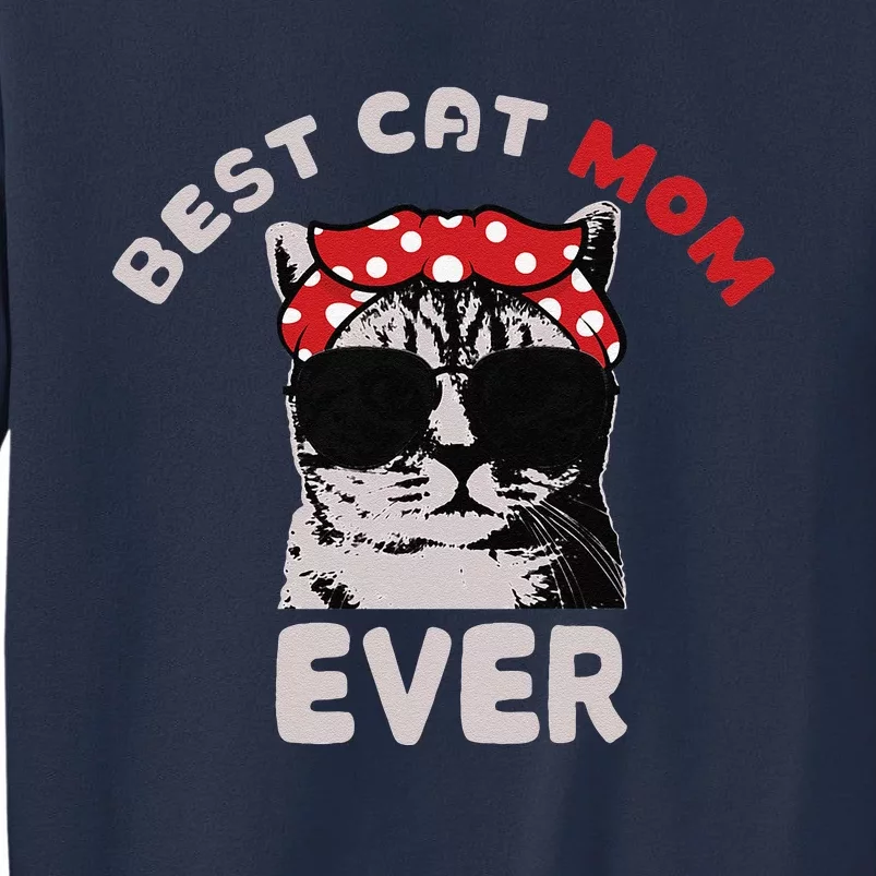 Funny Cat Best Cat Mom Ever Meow With My Cat Tee For Women Sweatshirt