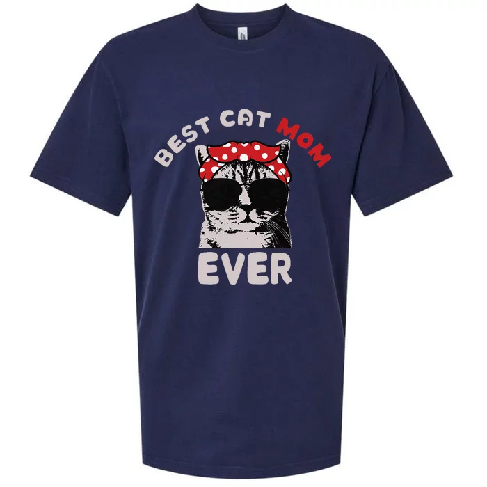 Funny Cat Best Cat Mom Ever Meow With My Cat Tee For Women Sueded Cloud Jersey T-Shirt