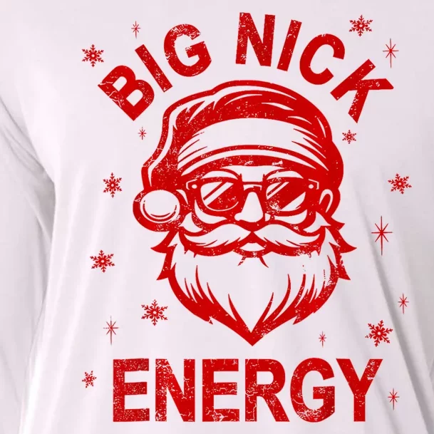 Funny Christmas Big Nick Energy Santa Naughty Adult Humor Cooling Performance Long Sleeve Crew