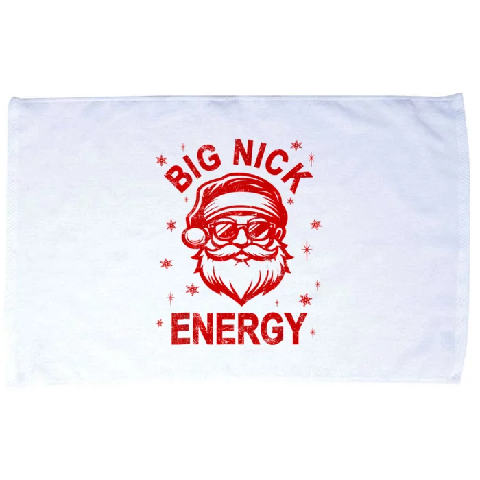 Funny Christmas Big Nick Energy Santa Naughty Adult Humor Microfiber Hand Towel