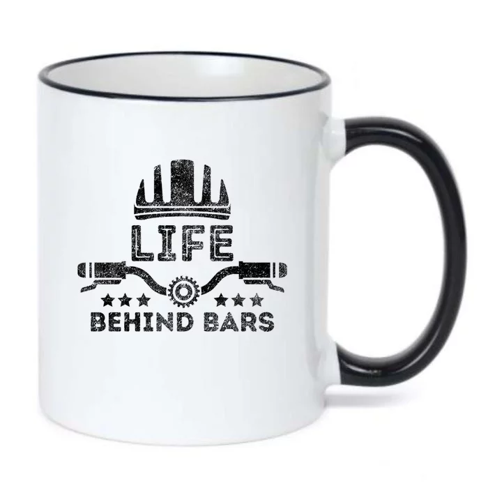 Funny Cycling Bike Life Behind Bars Bicycle Riding Lover Gift Black Color Changing Mug