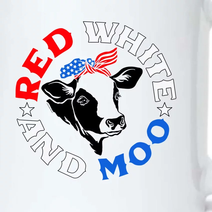 Funny Cow Bandana July 4th Red White And Moo American Farm Great Gift Black Color Changing Mug