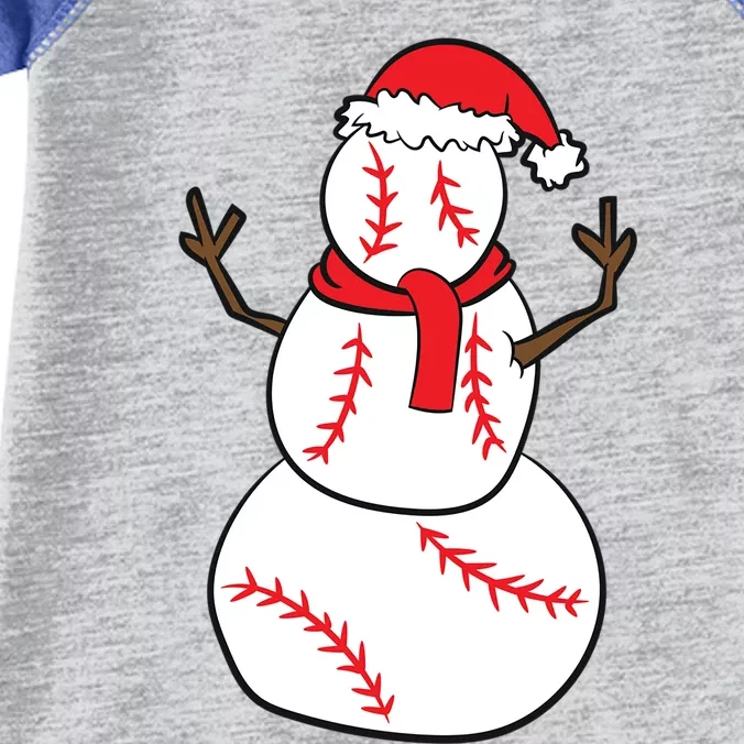 Funny Christmas Baseball Snow Christmas Baseball Gift Infant Baby Jersey Bodysuit