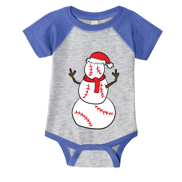 Funny Christmas Baseball Snow Christmas Baseball Gift Infant Baby Jersey Bodysuit