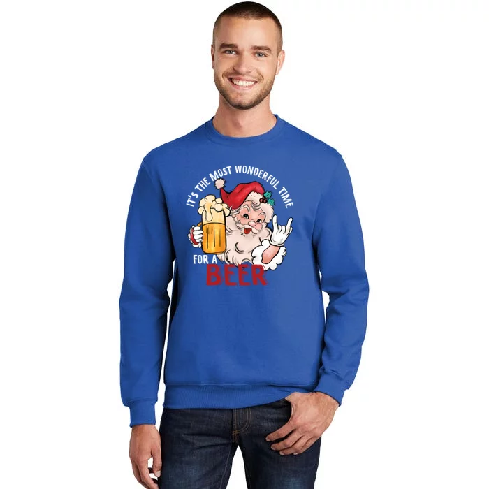 Funny Christmas Beer Meme For Ugly Christmas Beer Tall Sweatshirt