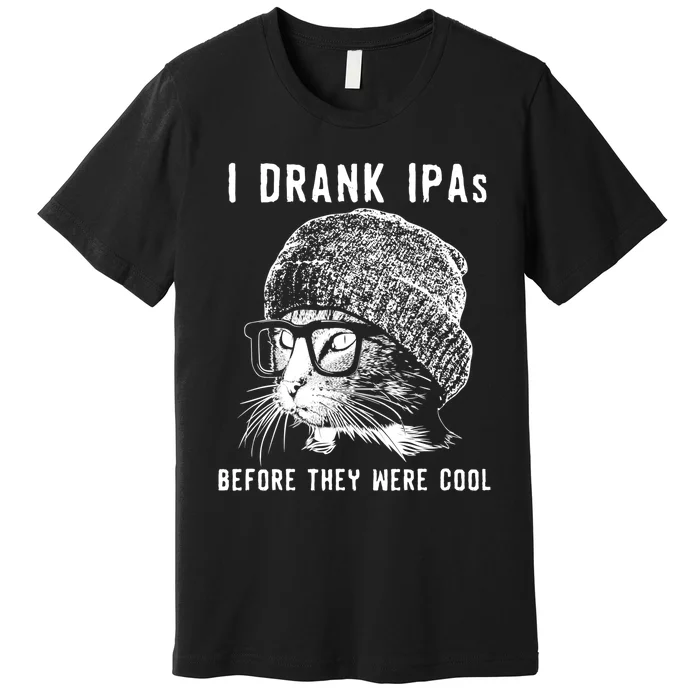 Funny Cat Beer IPA S For Women Funny Cat Lover Gift Premium T-Shirt