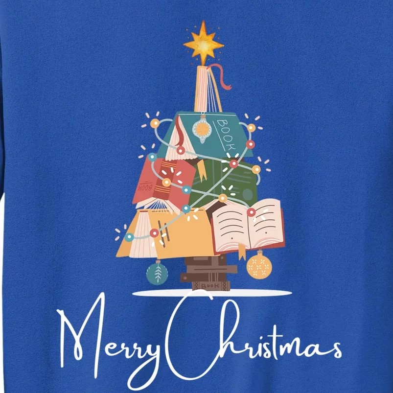 Funny Christmas Book Tree Teachers Bookworm Librarian Xmas Meaningful Gift Tall Sweatshirt