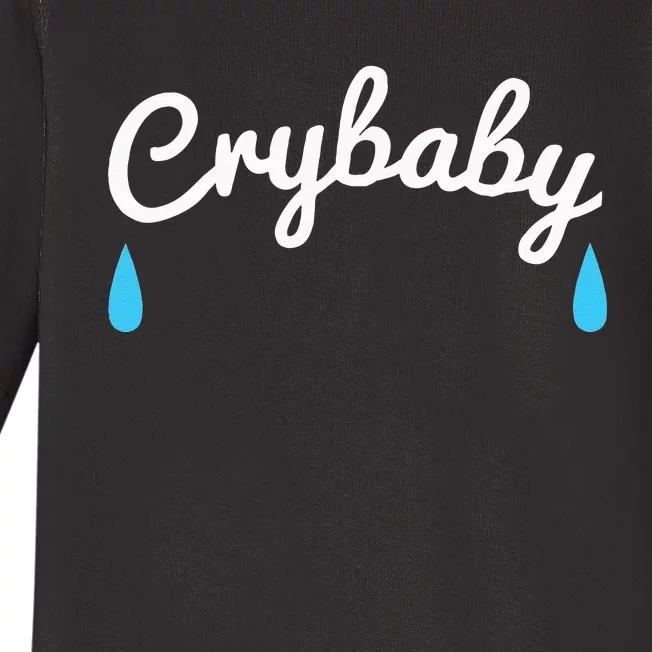 Funny Cry Baby Baby Long Sleeve Bodysuit