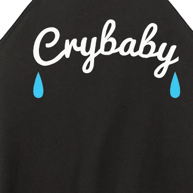 Funny Cry Baby Women’s Perfect Tri Rocker Tank