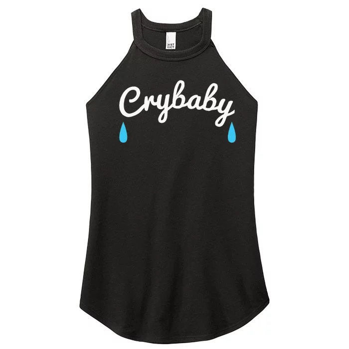 Funny Cry Baby Women’s Perfect Tri Rocker Tank