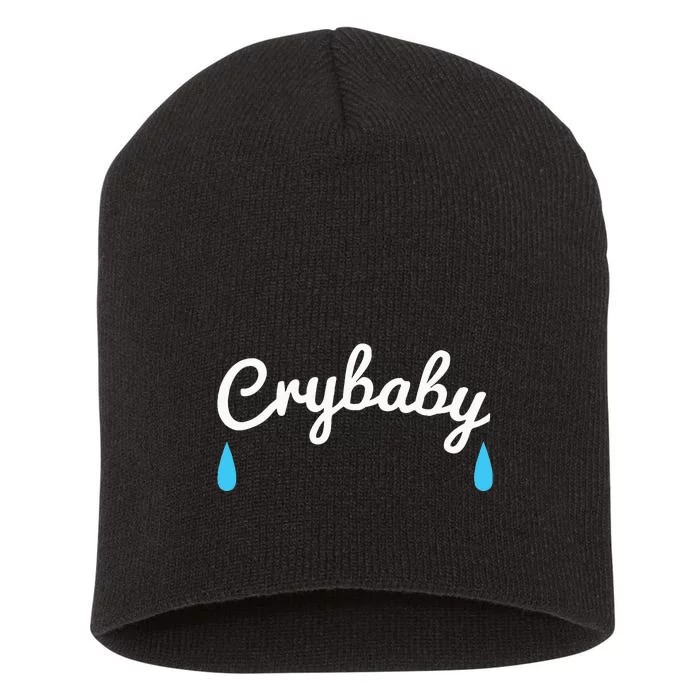 Funny Cry Baby Short Acrylic Beanie