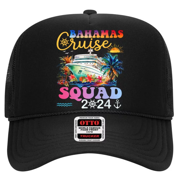 Family Cruise Bahamas 2024 Summer Matching Vacation 2024 High Crown Mesh Trucker Hat