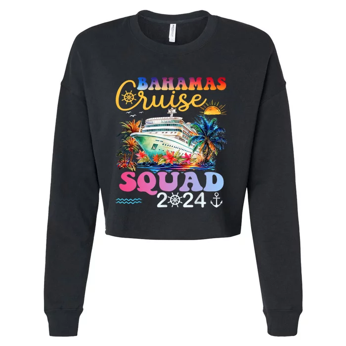 Family Cruise Bahamas 2024 Summer Matching Vacation 2024 Cropped Pullover Crew