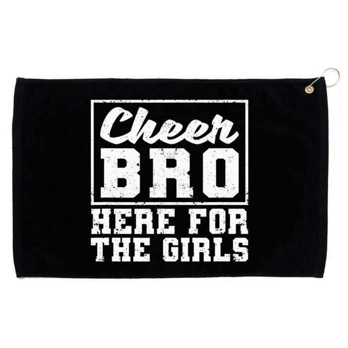 Funny Cheerleading Bros Cheer Bro Here Grommeted Golf Towel