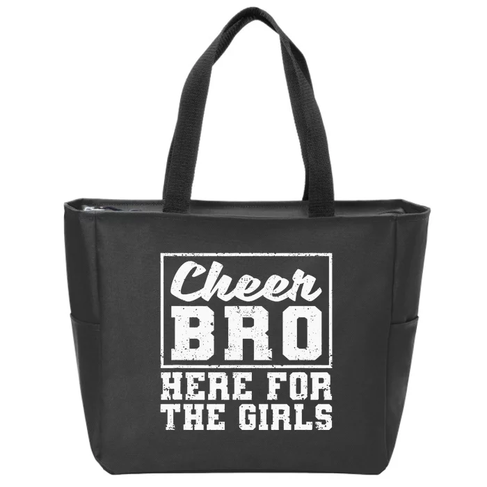 Funny Cheerleading Bros Cheer Bro Here Zip Tote Bag