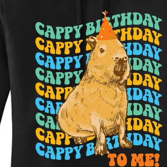 Funny Capybara Birthday Design Women's Pullover Hoodie