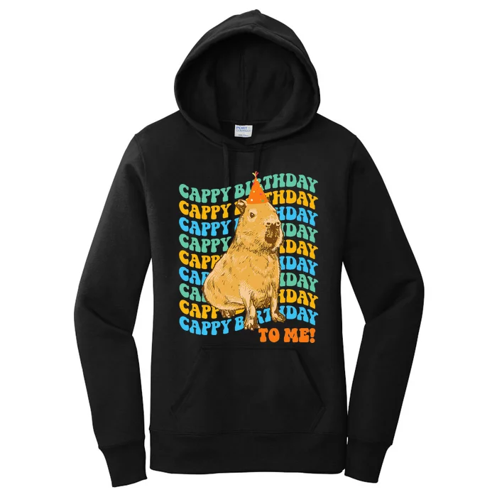 Funny Capybara Birthday Design Women's Pullover Hoodie