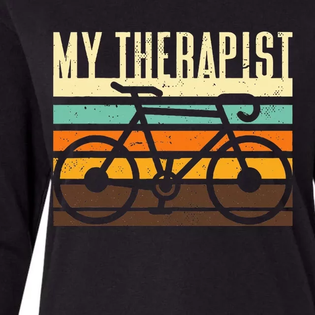 Funny Cycling Bicycle Womens Cotton Relaxed Long Sleeve T-Shirt