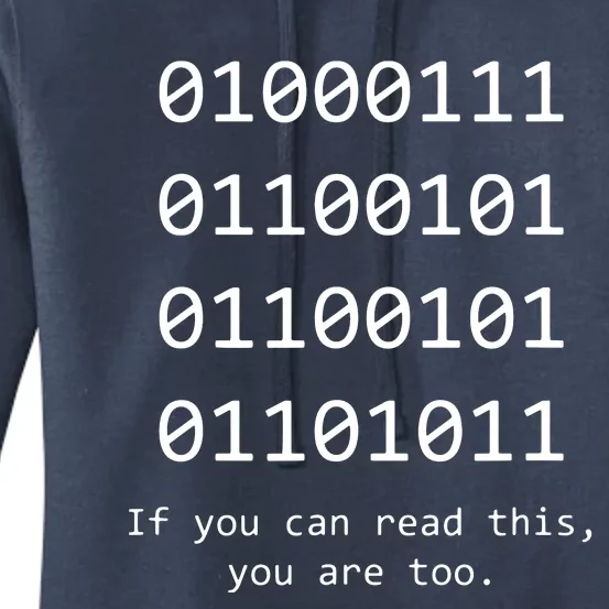 Funny Computer Binary Code Programmer Developer Geek Gift Women's Pullover Hoodie