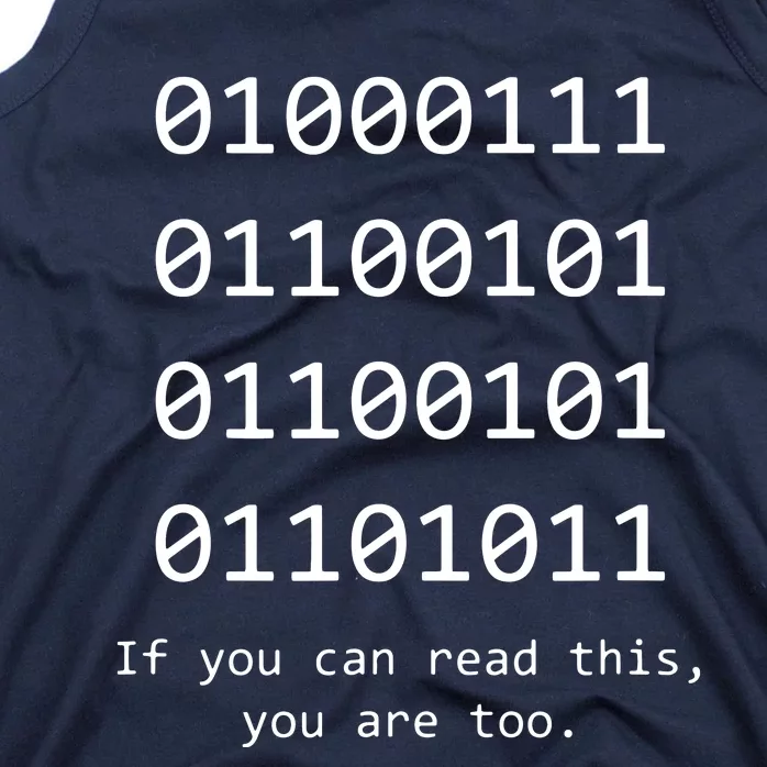 Funny Computer Binary Code Programmer Developer Geek Gift Tank Top