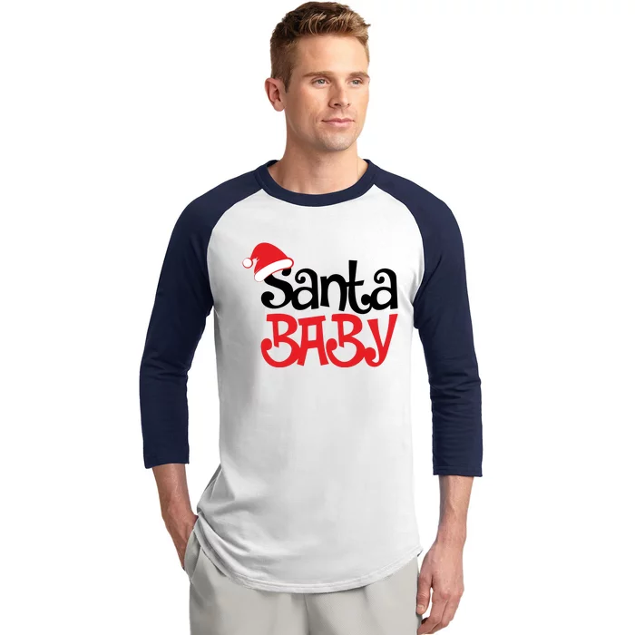 First Christmas Baby Baseball Sleeve Shirt