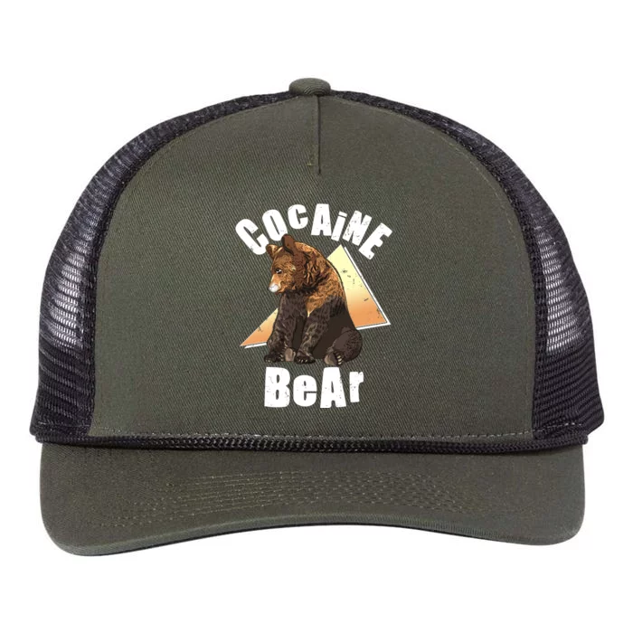 Funny Cocaine Bear Retro Rope Trucker Hat Cap