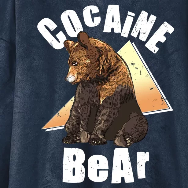 Funny Cocaine Bear Hooded Wearable Blanket