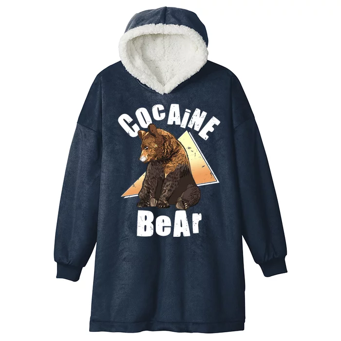 Funny Cocaine Bear Hooded Wearable Blanket