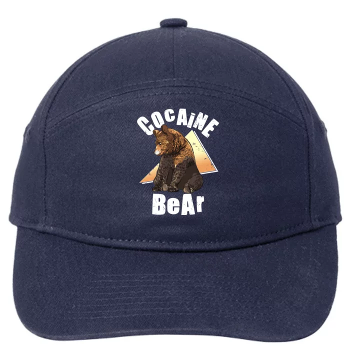 Funny Cocaine Bear 7-Panel Snapback Hat