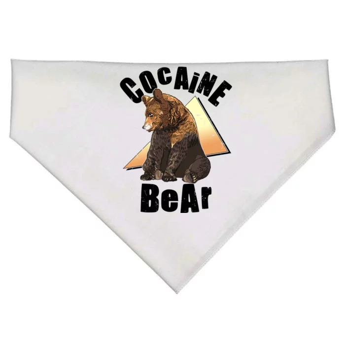 Funny Cocaine Bear USA-Made Doggie Bandana