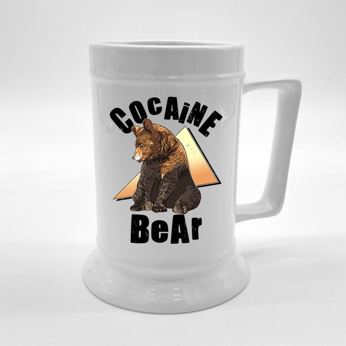 Funny Cocaine Bear Front & Back Beer Stein