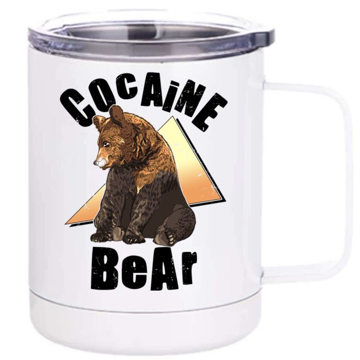 Funny Cocaine Bear Front & Back 12oz Stainless Steel Tumbler Cup