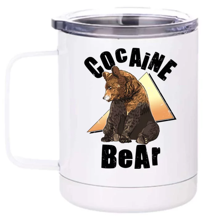 Funny Cocaine Bear Front & Back 12oz Stainless Steel Tumbler Cup