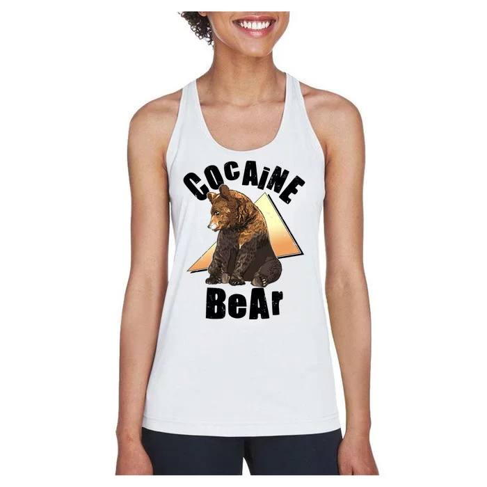 Funny Cocaine Bear Women's Racerback Tank