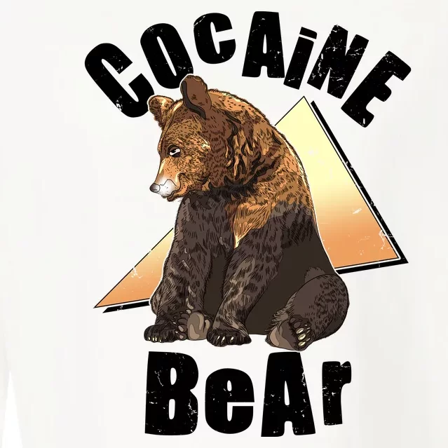 Funny Cocaine Bear Cropped Pullover Crew