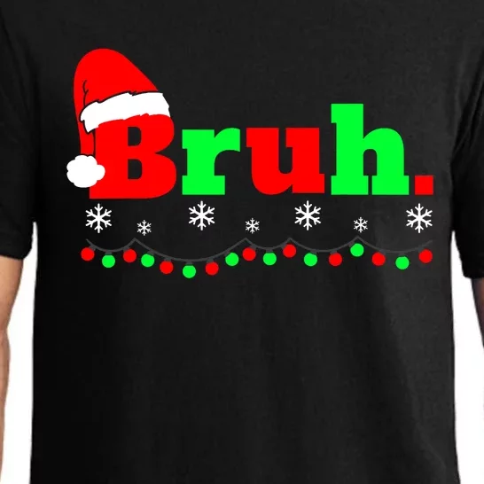 Funny Christmas Bruh Pajama Set