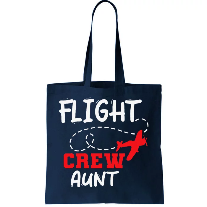 Flight Crew Birthday Aunt Airplane Matching Family Tote Bag