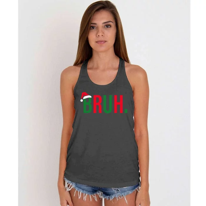 Funny Christmas Bruh Xmas Women's Knotted Racerback Tank