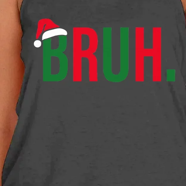 Funny Christmas Bruh Xmas Women's Knotted Racerback Tank