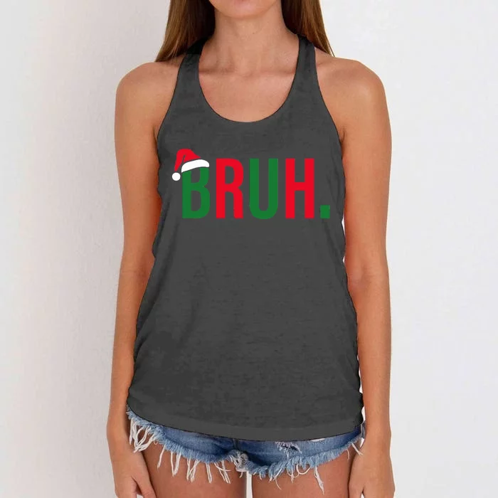 Funny Christmas Bruh Xmas Women's Knotted Racerback Tank