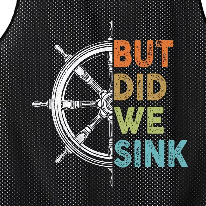 Funny Cruise But Did We Sink Pontoon Boat Captain Mesh Reversible Basketball Jersey Tank