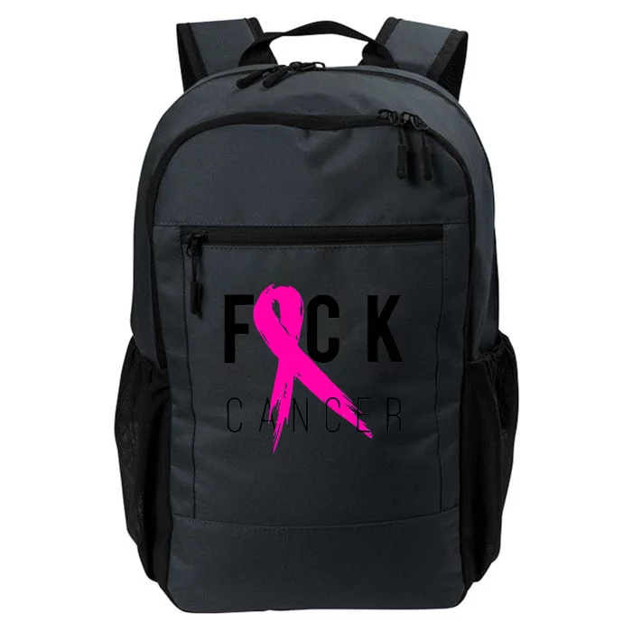 Fuck Cancer Breast Cancer Awareness Retro Distressed Daily Commute Backpack