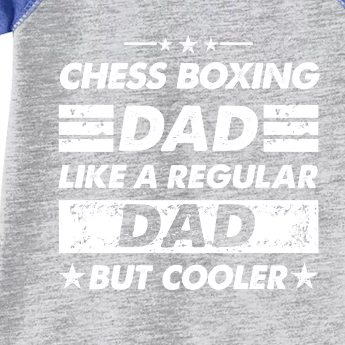 Funny Chess Boxing Dad Like A Regular Dad But Cooler Gift Infant Baby Jersey Bodysuit