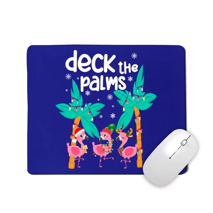 Flamingo Christmas Beach Hawaii Tropical Deck The Palms Cute Gift Mousepad