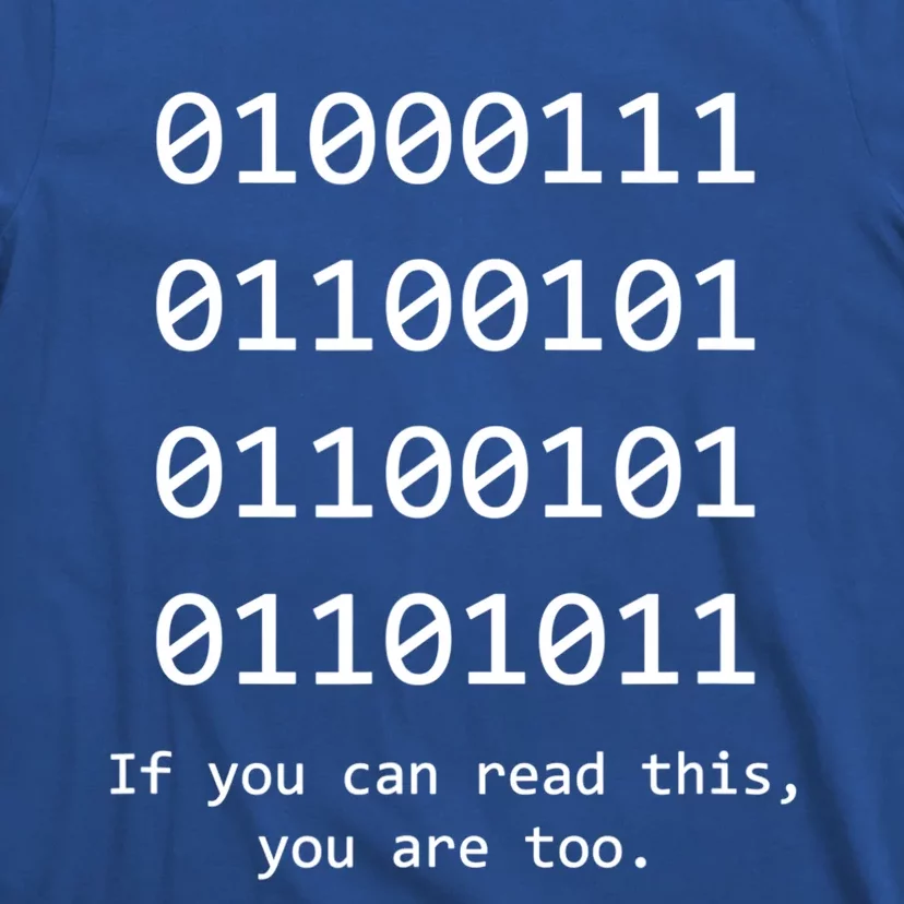 Funny Computer Binary Code Programmer Developer Geek Gift T-Shirt