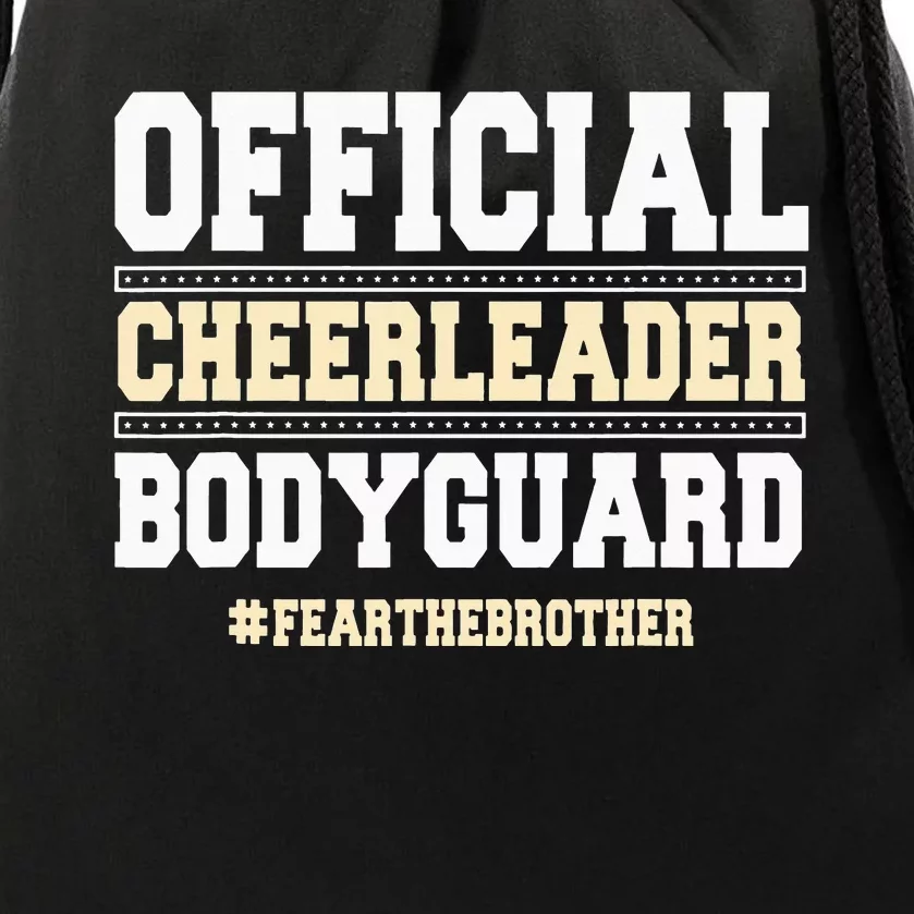 funny Cheerleader Bodyguard Fear The Brother Drawstring Bag