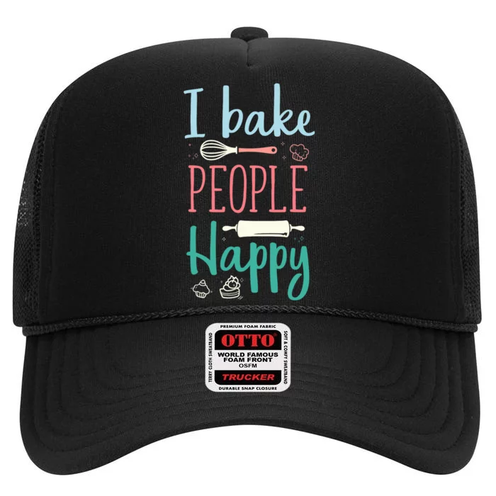 Funny Cookie Baking Love Baker Lover Best Baking High Crown Mesh Trucker Hat