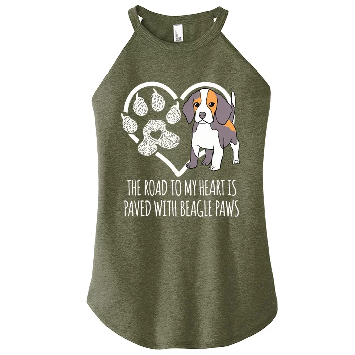 Fun Cute Beagle Dog Lover Women’s Perfect Tri Rocker Tank