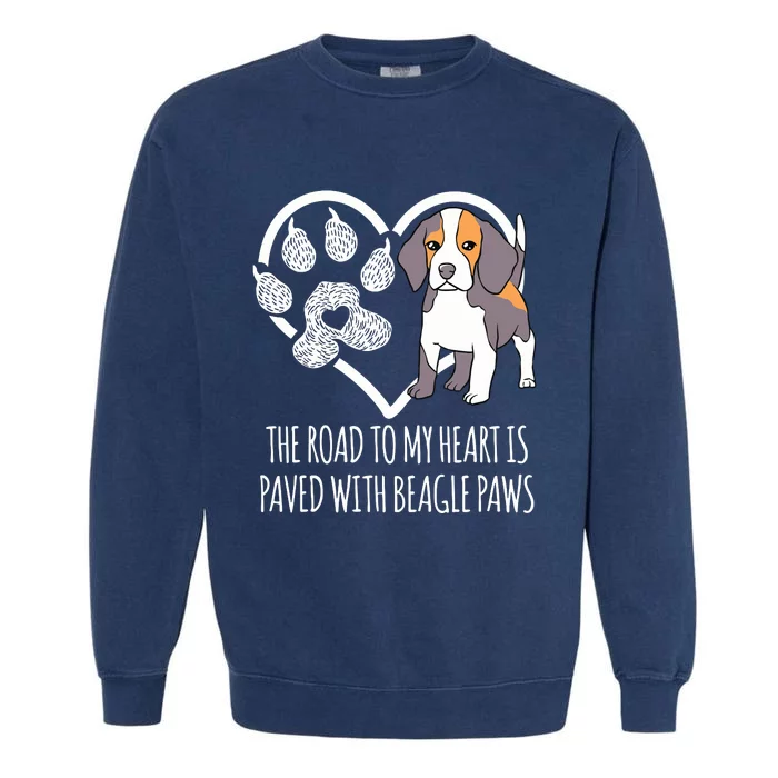 Fun Cute Beagle Dog Lover Garment-Dyed Sweatshirt